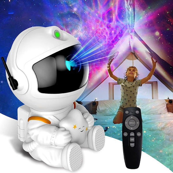 Galaxy Star Projector LED Night Light Starry Sky Astronaut Lamp For Decoration Bedroom Home